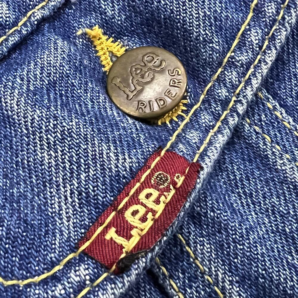 Vintage Lee Riders Blue Denim Jacket USA Made Mens M Wmns XL Jean Trucker 80s - Picture 3 of 16